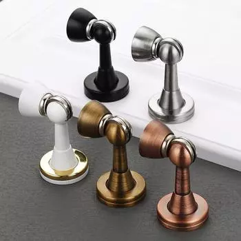 Портативный утолщенный цинковый сплав дверной присоски многоцветный прочный дверной стопор перфорированный стиль сильный магнитный настенный присоски