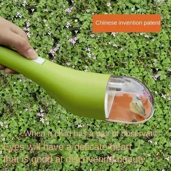 Portable Transparent Insect Catcher for Indoor and Outdoor Children s Toys, Push Type Insect Observer for Outdoor Exploration белый