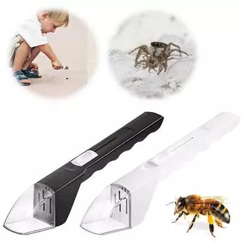 Portable Transparent Insect Catcher Push Type Insect Observer for Indoor and Outdoor Childrens Toys for Outdoor Exploration белый