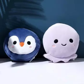 Portable Travel Folding Pillow Elastic Band Foldable Eye Mask Cute Cartoon Eye Mask Pillow Student Puppy