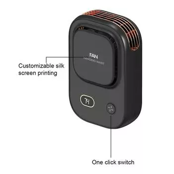 Portable Waist Clip Fan Wearable Belt Fan 3 Speed Rechargeable Hands-Free Hanging Neck Fan for Jobsite Farm Fishing Gardening чёрный