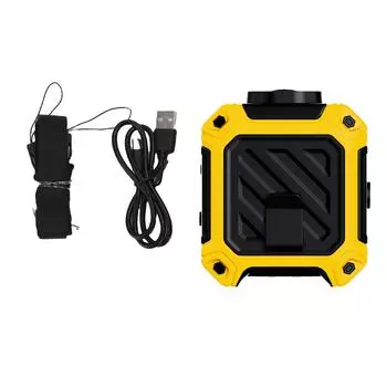 Portable Waist Fan 10000mAh Rechargeable Battery 5 Gear Speed Brushless Motor Clip On Belt Fan for жёлтый