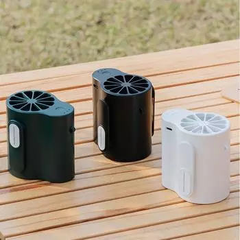 Portable Waist Fan Cooling Waist Fan Multifunctional Personal Wearable Fan with Night Light for Fishing Camping Hiking зелёный