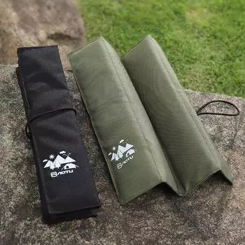 Портативный водонепроницаемый коврик для пикника, влагостойкая подушка, коврик для кемпинга, утолщенная складная маленькая подушка для уличного пляжа и путешествий 32*31*1 синий