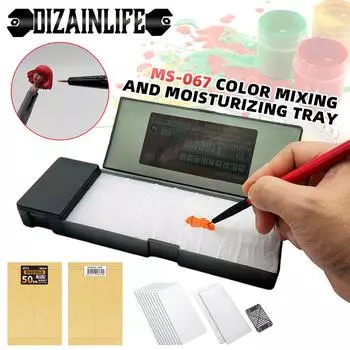 Portable Wet Palette for Acrylic Painting Model Miniature Painting Coloring Wet Tray Supplies Paint Holder Paint Modeling Tools