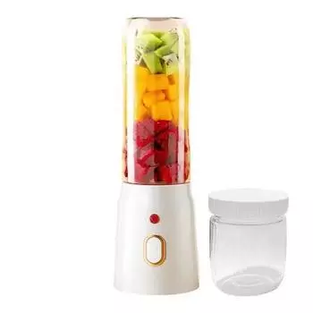 Portable Wireless Fruit Blender USB Rechargeable Multifunctional Juicer Machine 10 Blades For Orange Ice Crushing Auxiliary Food белый