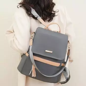 Портативные женские рюкзаки с внутренней молнией, повседневные базовые сумки для женщин, модные нейлоновые
