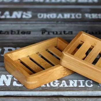 Portable Wooden Natural Bamboo Soap Dishes Tray Holder Storage Soap Rack Plate Container Bathroom Accessories Storage Organizer CHINA