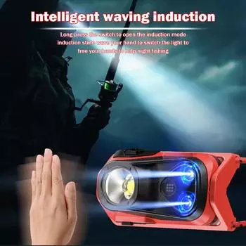 Portable XPG Head Torch Intelligent Waving Sensor Headlamp 4 Light Modes USB Rechargeable XPG LED Headlight for Camping Running