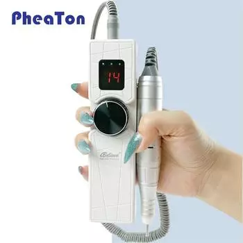 Портативная электрическая маникюрная дрель, 42 Вт, тонкая аккумуляторная дрель для ногтей с питанием от USB, 30000 об/мин, маникюрный станок с насадками для ногтей USB Plug