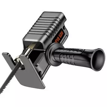 Портативная электрическая пила, головка отвертки, возвратно-поступательный адаптер, электрическая дрель для электрической пилы, бытовые инструменты для резки металла по дереву with 3 blades чёрный