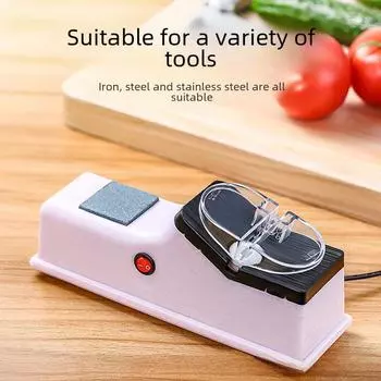 Портативная электрическая точилка для ножей и ножниц — многофункциональная, автоматическая, быстрая, идеально подходит для использования на кухне 10 pieces