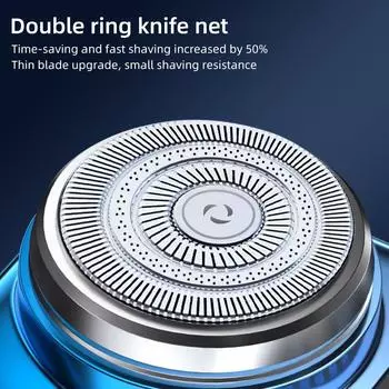 Портативная электробритва, карманная электробритва для мужчин, мини-бритва для бороды, 2-ступенчатая регулировка, тип C, перезаряжаемая, для путешествий и дома серебряный