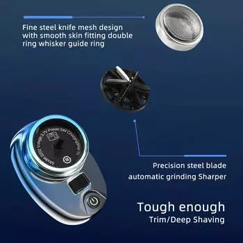 Портативная электробритва USB-зарядка Мини бритва Карманная электробритва Водонепроницаемая бритва Умный светодиодный дисплей