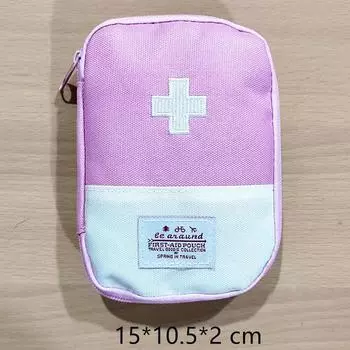 Портативная аптечка первой помощи для походов на природе, сумка для хранения экстренных лекарств, дорожная мини-сумка для EDC, органайзер для таблеток S розовый