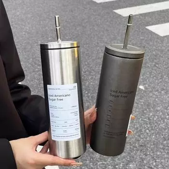 Портативная автомобильная кружка из нержавеющей стали большой емкости с изоляцией для воды, американская кружка для кофе в подарок серебряный