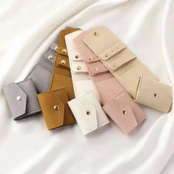 Портативная бархатная сумка для демонстрации ювелирных изделий, органайзер для ювелирных изделий, серег, ожерелья, сумки для колец для девочек серый