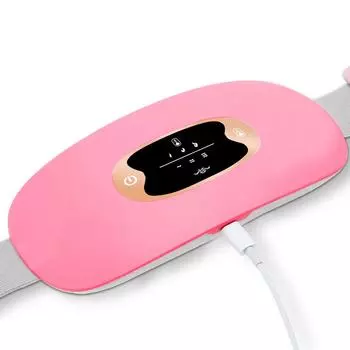 Портативная беспроводная грелка, электрический пояс, устройство для женщин, массажер для талии, живота розовый