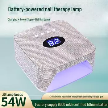 Портативная беспроводная лампа для светотерапии ногтей S50 с функцией алмазного наклеивания и быстрой сушки US Standard красный