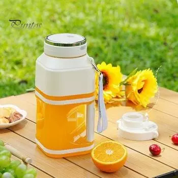 Портативная беспроводная соковыжималка большой емкости, не содержащая бисфенол-А, перезаряжаемый фруктовый блендер, дорожная соковыжималка белый