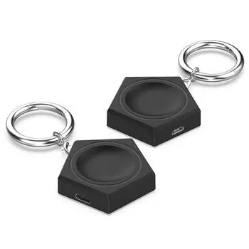Портативная беспроводная зарядная док-станция 2 в 1 Type C/Micro USB беспроводной зарядный адаптер для Samsung Galaxy Watch 6/6 Classic/5/5 Pro/4 белый