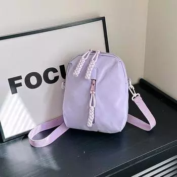 Портативная большая вместительная квадратная сумка через плечо, симпатичная маленькая сумка, женская, весна 2024, новая сумка-мессенджер для девушек и студентов чёрный