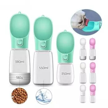 Портативная бутылка для воды для домашних собак для маленьких и больших собак, дорожная поилка для щенков и кошек, диспенсер для воды для бульдога, 350/550 мл