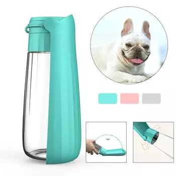 Портативная бутылка для воды для собак, 550 мл, для маленьких и больших собак, кошек, походов, складная герметичная поилка, принадлежности для чихуахуа