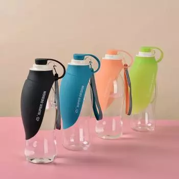 Портативная бутылка для воды для собак, для маленьких и средних собак, для кошек, герметичная поилка для путешествий на открытом воздухе, чихуахуа, йоркширский мопс, товары для домашних животных