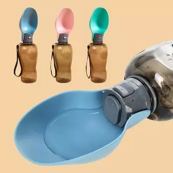 Портативная бутылка для воды для собак средних и больших пород, кошек, для верховой езды на открытом воздухе, складная миска для питья домашних животных, лабрадоров, чихуахуа бирюзовый