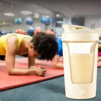 Портативная чашка для смешивания протеинового порошка, спортивная чашка для воды, 350 мл, смешивание сока, подходит для использования в спортзале на открытом воздухе, на кухне, в путешествии чёрный