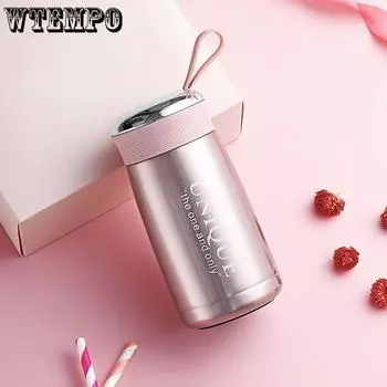 Портативная чашка для воды Intelligence Thermos Cup 360 мл Вакуумные колбы Портативные термосы Из нержавеющей стали Чашка для воды Бутылка для воды Травля Чайная кружка Офисная термос чашка 360ml