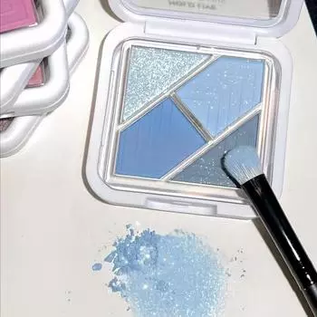 Портативная четырехцветная палитра теней для век «Обратный мир» Spice Girl Розовые летние синие зеленые карманные тени для век 01#