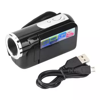 Портативная детская HD цифровая видеокамера камкордер с TFT LCD экраном игрушка черный