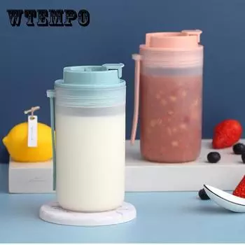 Портативная дорожная бутылка для воды, пластиковая спортивная бутылка для детей, герметичная бутылка для питья молока или сока 350ML темно-синий