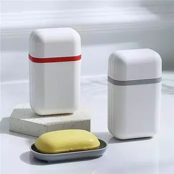 Портативная дорожная коробка для хранения мыла с крышкой, мини-герметичный дренажный контейнер для мыла