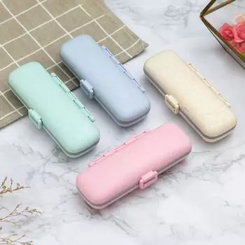 Портативная дорожная коробка для таблеток, держатель для медицинских таблеток, двухслойный контейнер синий