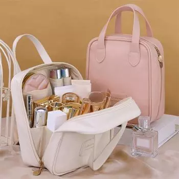 Портативная дорожная косметичка большой емкости органайзер для косметики косметический женский чехол водонепроницаемый чехол для хранения косметики чёрный