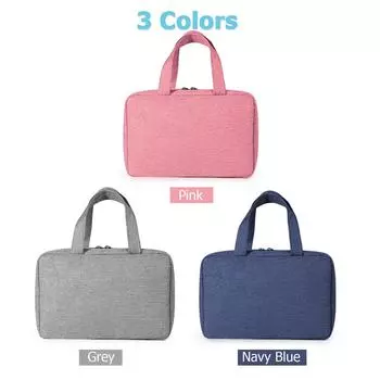 Портативная дорожная косметичка, водонепроницаемая сумка для хранения, косметичка, органайзер для инструментов, большой темно-синий