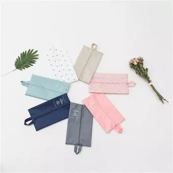 Портативная дорожная складная сумка для обуви из полиэстера, удобный органайзер для обуви, сумка на молнии для сортировки обуви серый