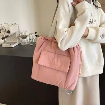 Портативная дорожная сумка большой емкости женская однотонная большая сумка пригородная сумка через плечо