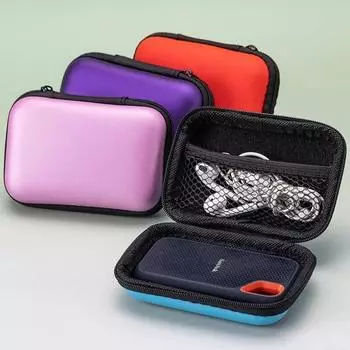 Портативная дорожная сумка для хранения мелочей, зарядный чехол для наушников, сумка на молнии, дорожный органайзер для кабелей, хранение электроники розовый
