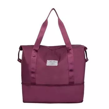 Портативная дорожная сумка для хранения на короткие расстояния для женщин, разделяющая влажную и сухую воду, сумка для плавания, сумка для йоги, фитнеса, сумка для багажа на одно плечо, сумка для самолета one size розовый