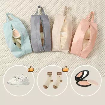 Портативная дорожная сумка для хранения нижнего белья и носков на молнии, большая вместимость, простая тканевая косметичка, многофункциональный органайзер для мелочей One Size серый