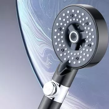 Портативная душевая головка для ванной комнаты, очиститель воды, фильтр для душа высокого давления чёрный
