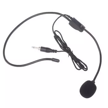 Портативная гарнитура с винтовой резьбой, проводной микрофон с разъемом 3,5 мм, речевая гарнитура, микрофон для обучения, встречи, микрофон для ушей пчелы One Size