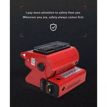 Портативная газовая походная плита для пикника на открытом воздухе, барбекю, портативная грелка для рук, домашний обогреватель, кассетная плита для кемпинга, палатки, рыбалки чёрный