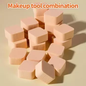 Портативная губка для влажного и сухого макияжа, губка для макияжа 20 шт. подходит для всех типов кожи, необходима для ежедневного использования и путешествий