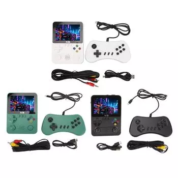 Портативная игровая консоль с картой 32G, 3,5-дюймовым цветным IPS-экраном, игровая видеоконсоль с высоким разрешением White
