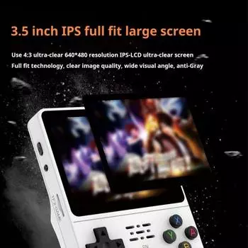 Портативная игровая консоль Yousheng с портативным дизайном, экраном IPS высокого разрешения, перезаряжаемой карманной игровой консолью в стиле ретро 64GB белый